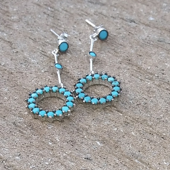 2x$30 Sterling Silver 925 Ocean Blue earrings. - Picture 2 of 4